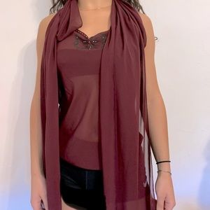 1. Unique Magenta Top
Size M. with attached shawl that offers various looks.